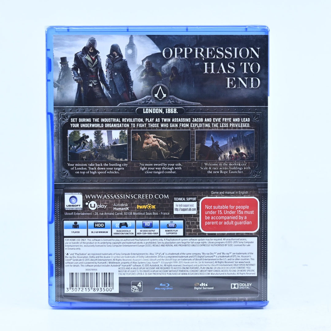 SEALED! Assassin's Creed Syndicate - Sony Playstation 4 / PS4 Game - FREE POST!