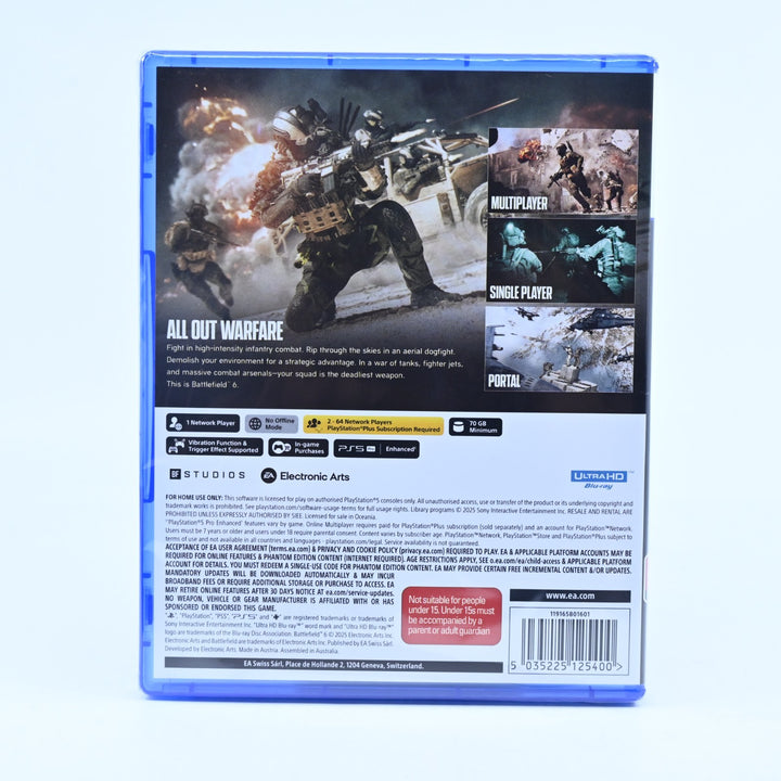 SEALED! Battlefield 6: Phantom Edition with Bag - Sony Playstation 5 / PS5 Game