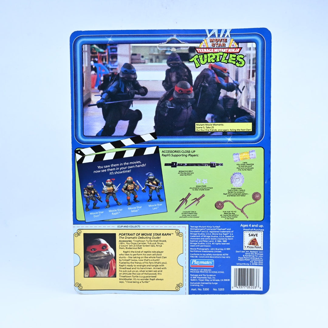 Movie Star Raph Teenage Mutant Ninja Turtles / TMNT Playmates 1980's Figure Toy