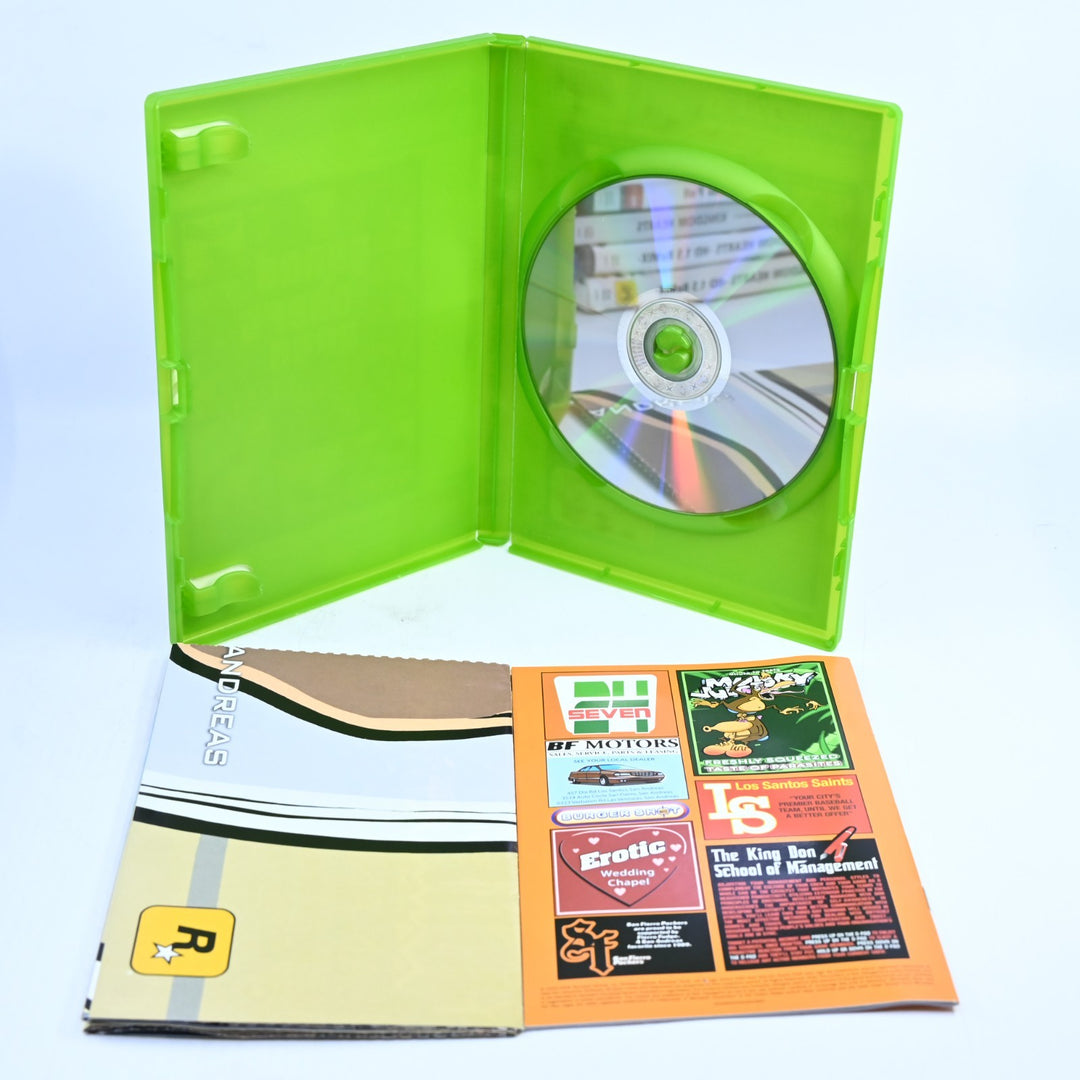 Grand Theft Auto: San Andreas - Original Xbox Game + Manual + Map - PAL