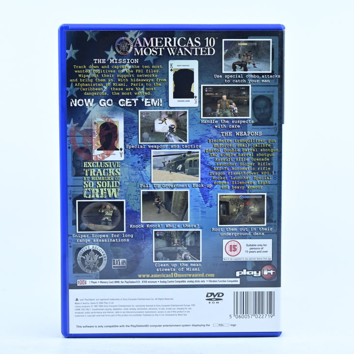 America's 10 Most Wanted - Sony Playstation 2 / PS2 Game + Manual - PAL