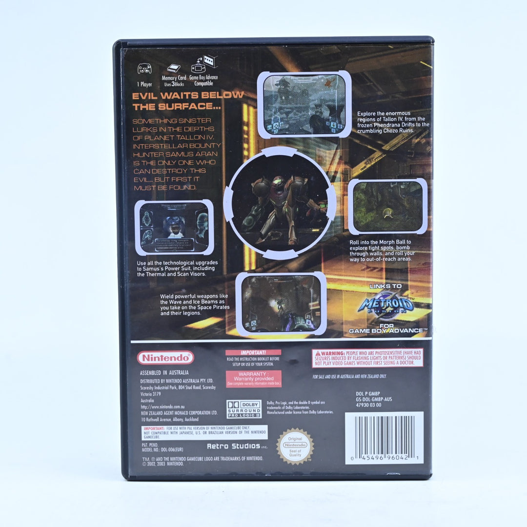 Metroid Prime - Nintendo Gamecube Game + Manual - PAL - FREE POST!