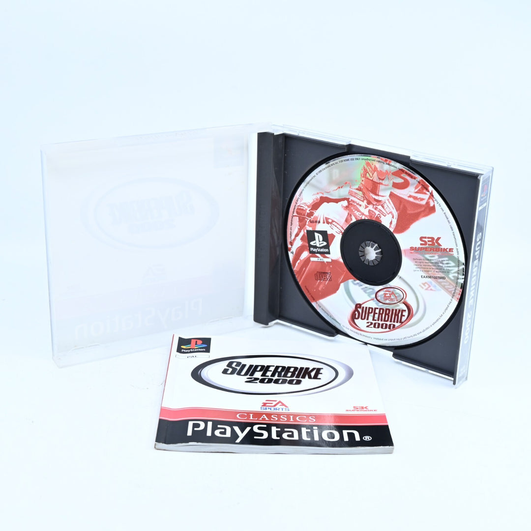 Superbike 2000 - Sony Playstation 1 / PS1 Game + Manual - PAL - MINT DISC!