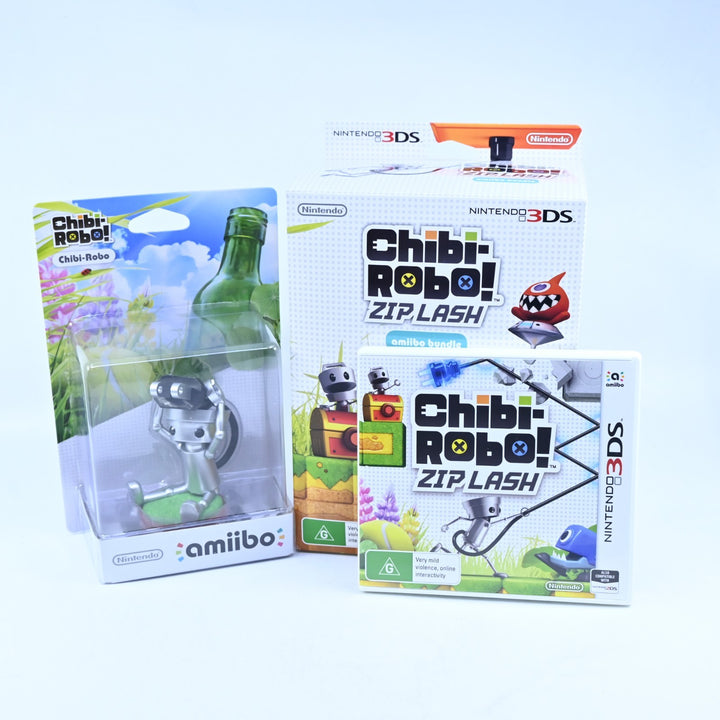 Chibi-Robo! Zip Lash Amiibo Bundle - Nintendo 3DS Game - PAL + Manual