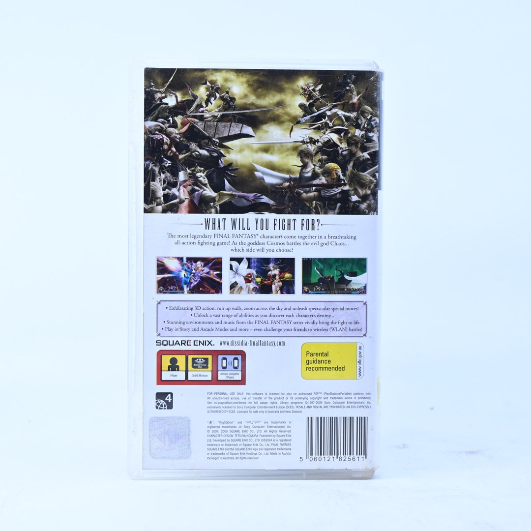 Dissidia Final Fantasy - Sony PSP Game + Manual - FREE POST!