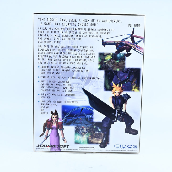 Final Fantasy VII 7 Big Box + Manual - Squaresoft - 4 Disc PC Game