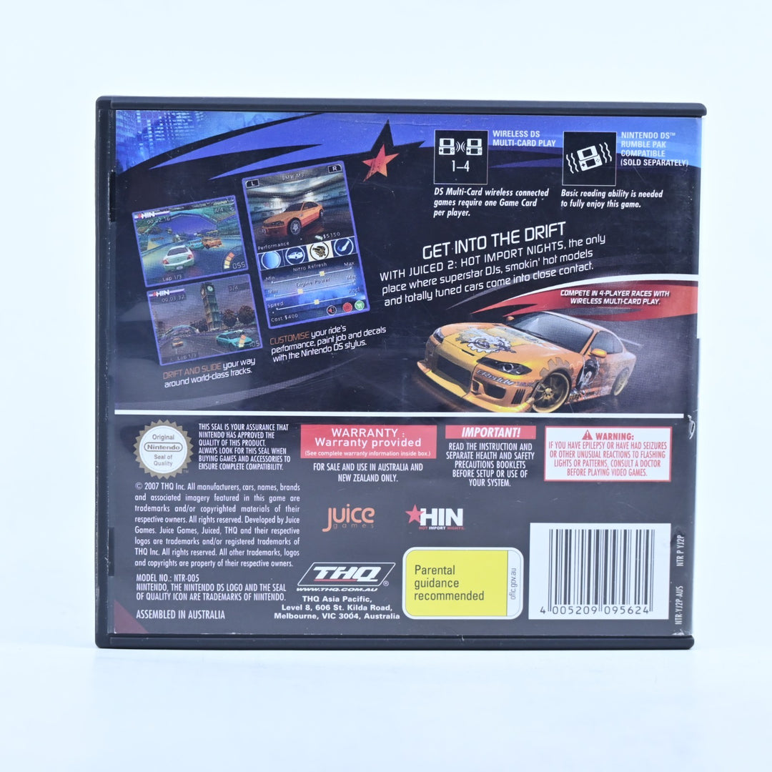 Juiced 2 Hot Import Nights - Nintendo DS Game - No Manual - PAL - FREE POST!