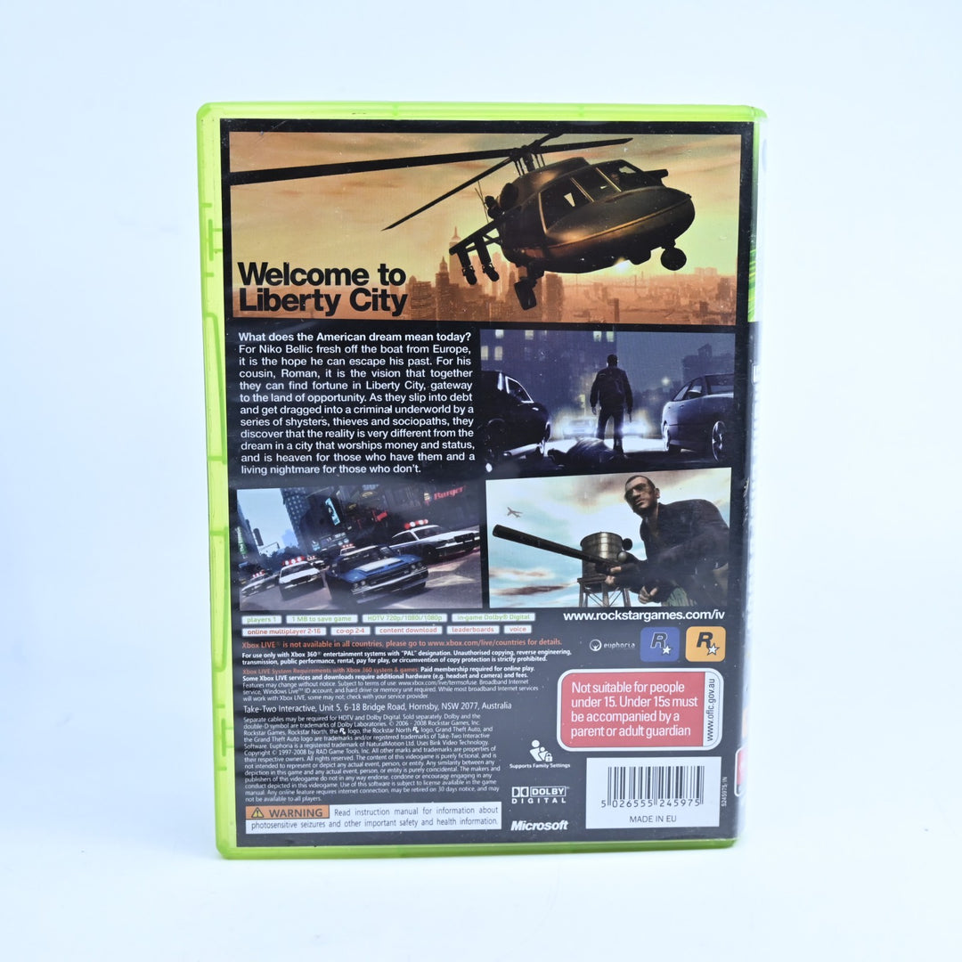 Grand Theft Auto IV - Xbox 360 Game + Manual - PAL - MINT DISC!