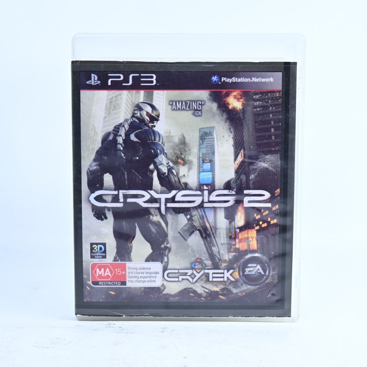 Crysis 2 - Ex-Rental - Sony Playstation 3 / PS3 Game + Manual - FREE POST!