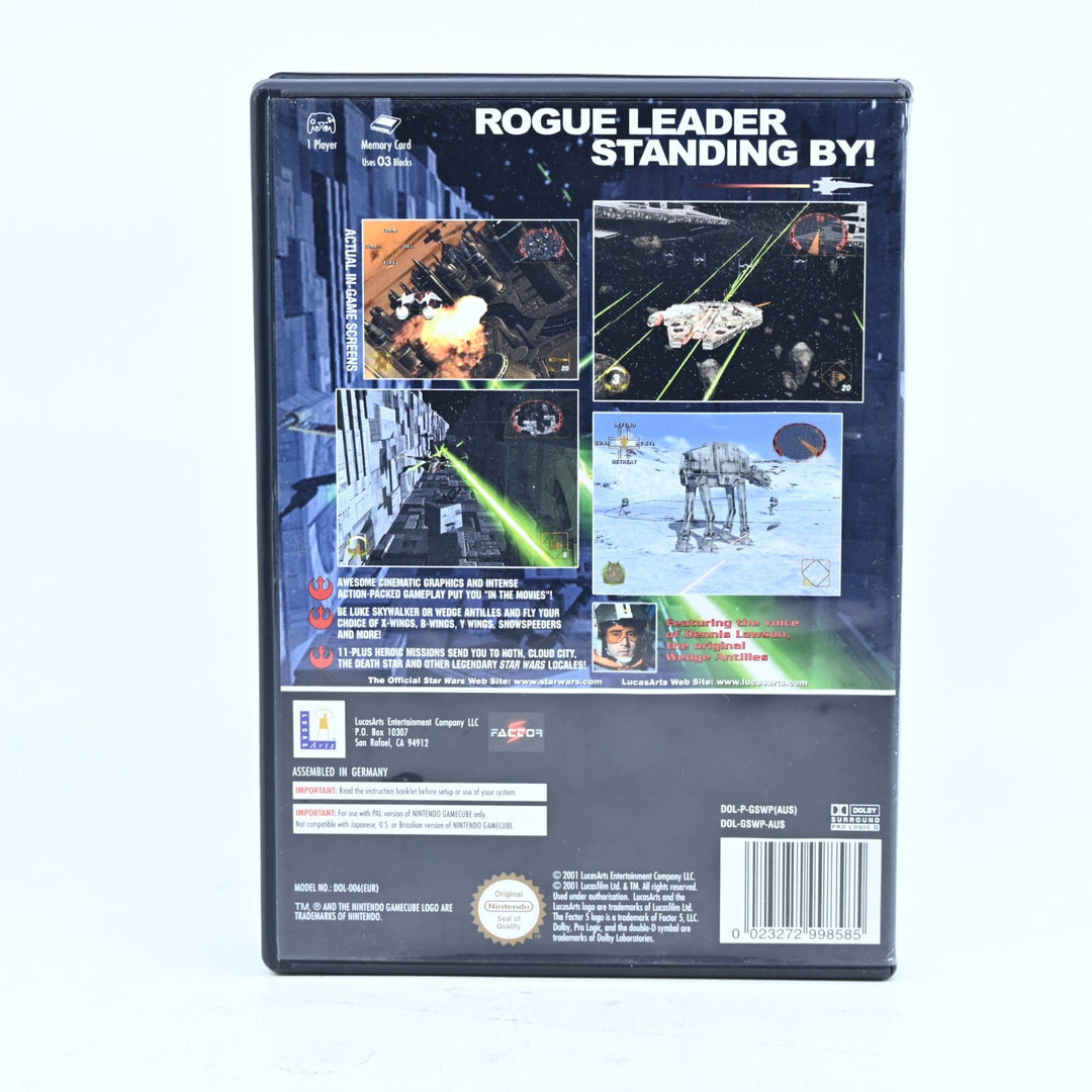 Star Wars Rogue Squadron II Rogue Leader - Nintendo Gamecube Game + Manual
