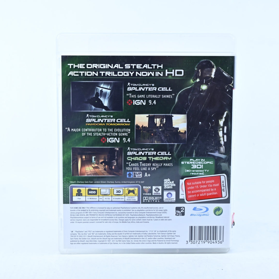 Tom Clancy's Splinter Cell Trilogy - Sony Playstation 3 / PS3 Game + Manual