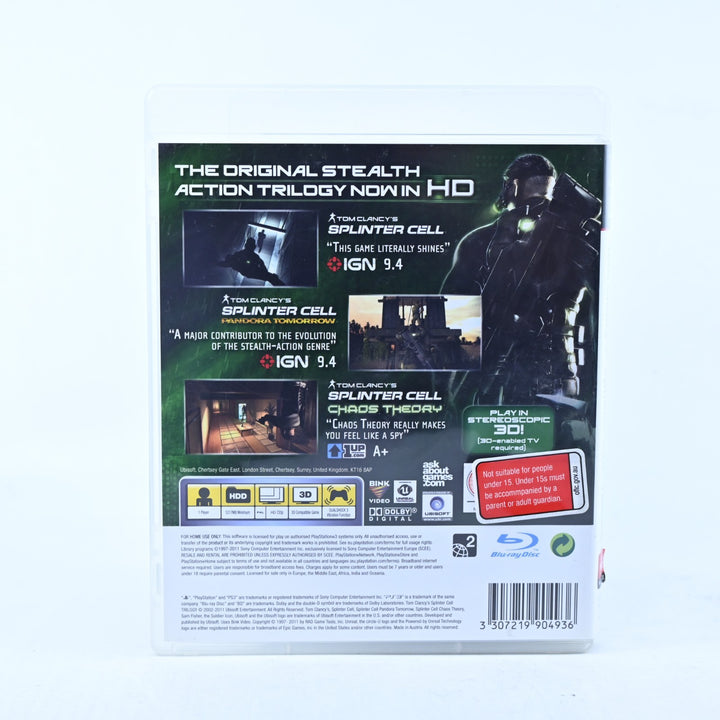 Tom Clancy's Splinter Cell Trilogy - Sony Playstation 3 / PS3 Game + Manual