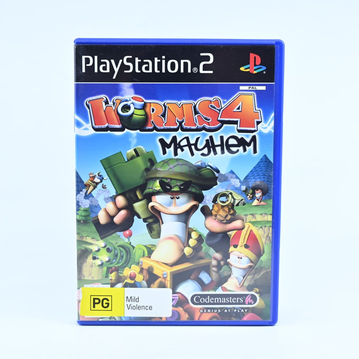 Worms 4: Mayhem - Sony Playstation 2 / PS2 Game - PAL - NEAR MINT DISC!