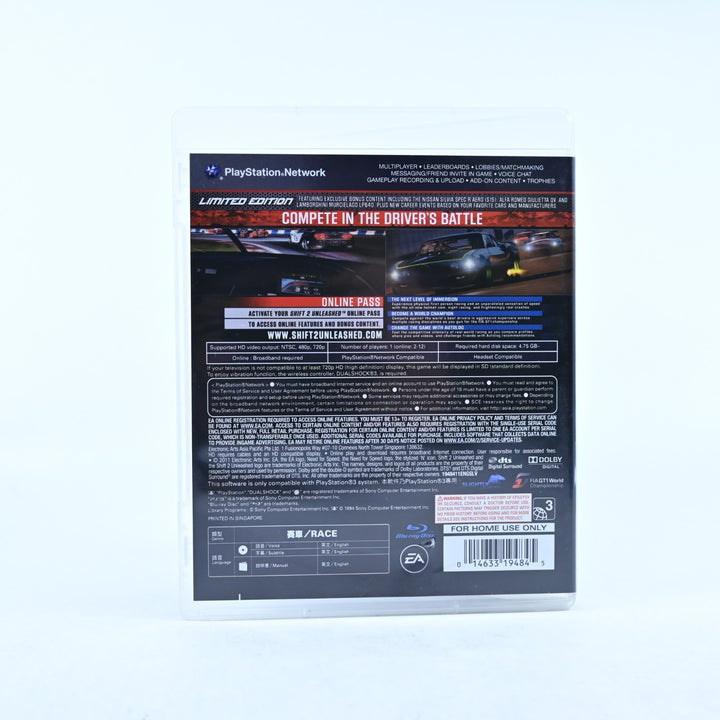 Need for Speed: Shift 2 Unleashed - Limited Edition - PS3 Game + Manual