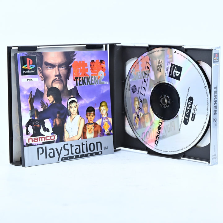 LIKE NEW! Tekken 2 - Sony Playstation 1 / PS1 Game + Manual - PAL - MINT DISC!