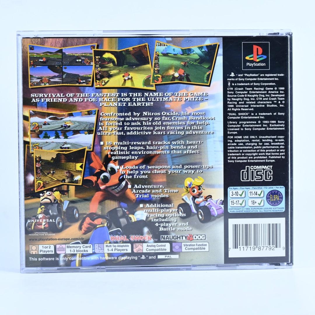 CTR: Crash Team Racing - Sony Playstation 1 / PS1 Game - No Manual PAL MINT DISC