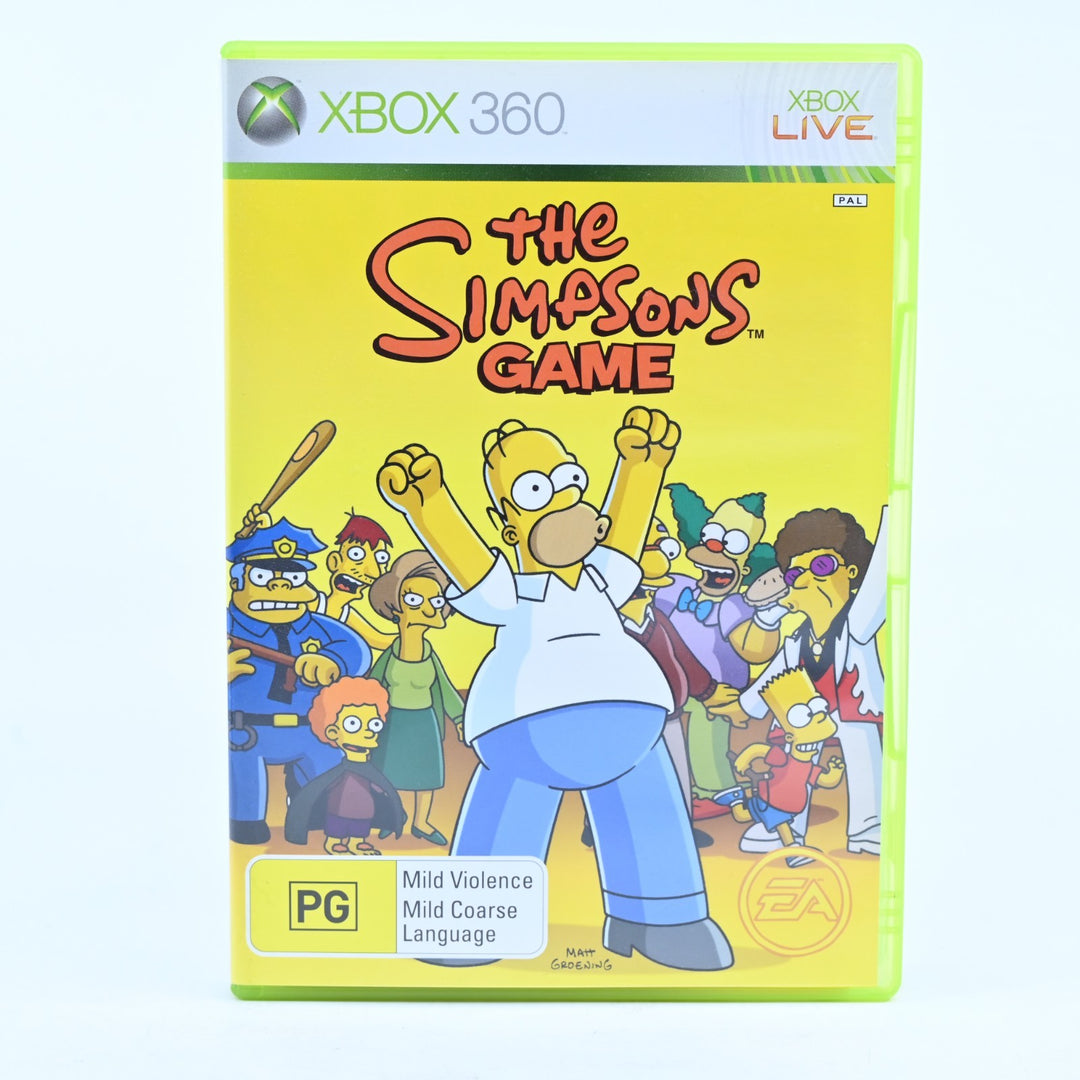 The Simpsons Game - Xbox 360 Game + Manual - PAL - MINT DISC!