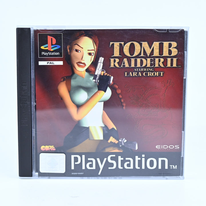 Tomb Raider II 2 - Sony Playstation 1 / PS1 Game + Manual - PAL - MINT DISC!