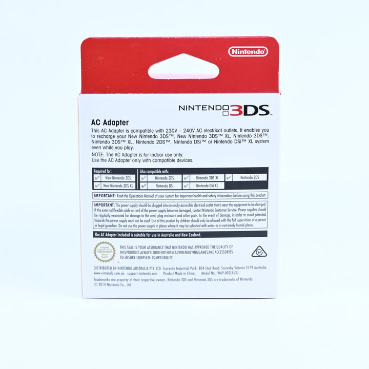 Boxed 3DS AC Adapter - Nintendo 3DS Accessory - WAP-002(AUS) - FREE POST!