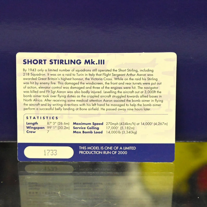 Corgi Aviation 1:72 Short Stirling Mk.III EF452, HA-O 218SQN RAF AA39503 - Plane