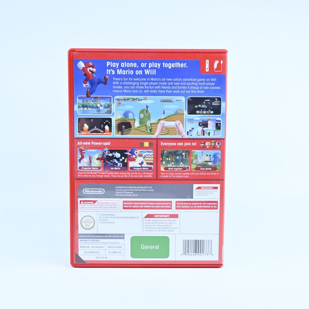 New Super Mario Bros. Wii - Nintendo Wii Game + Manual - PAL - MINT DISC!