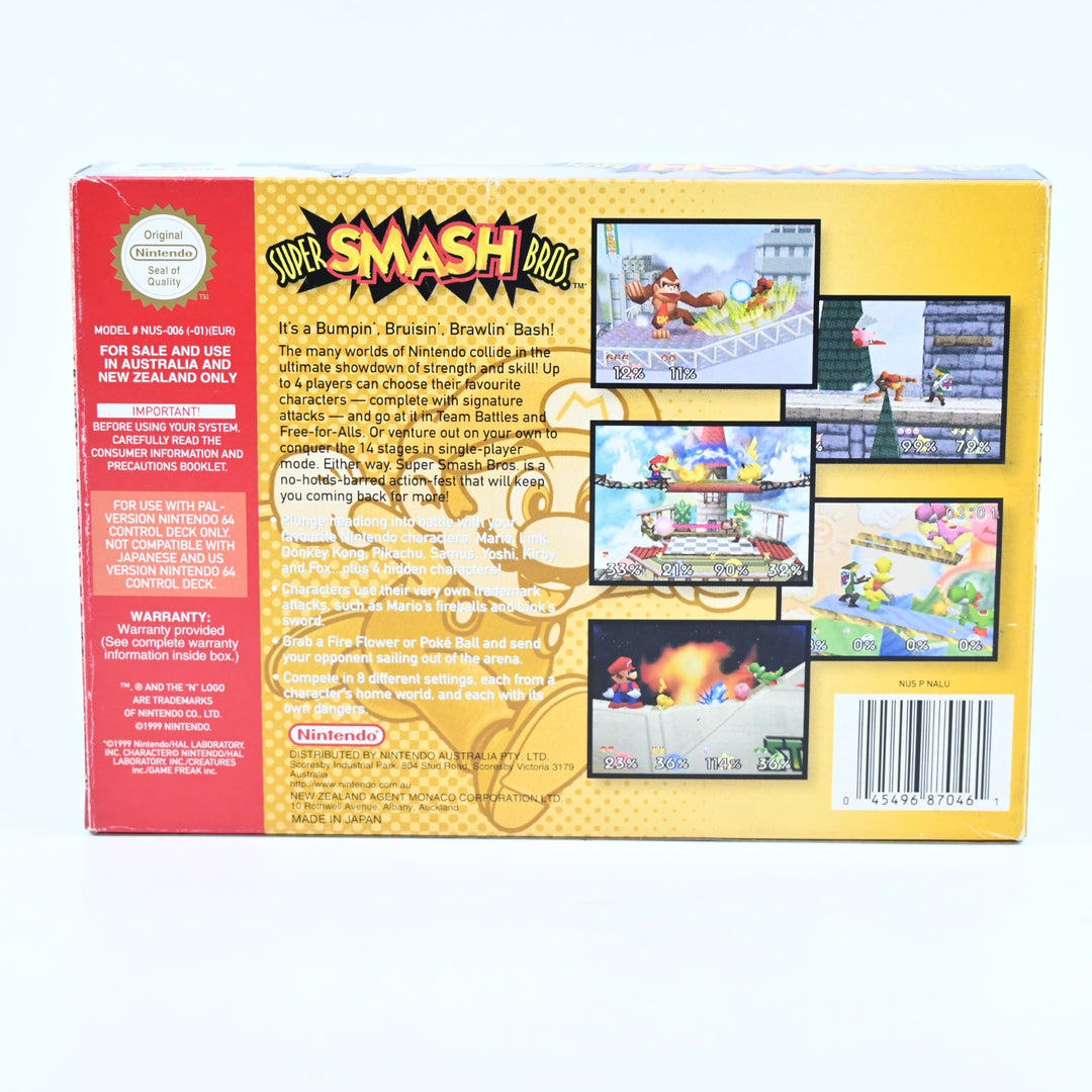 Super Smash Bros. - N64 / Nintendo 64 Boxed Game - PAL - FREE POST!