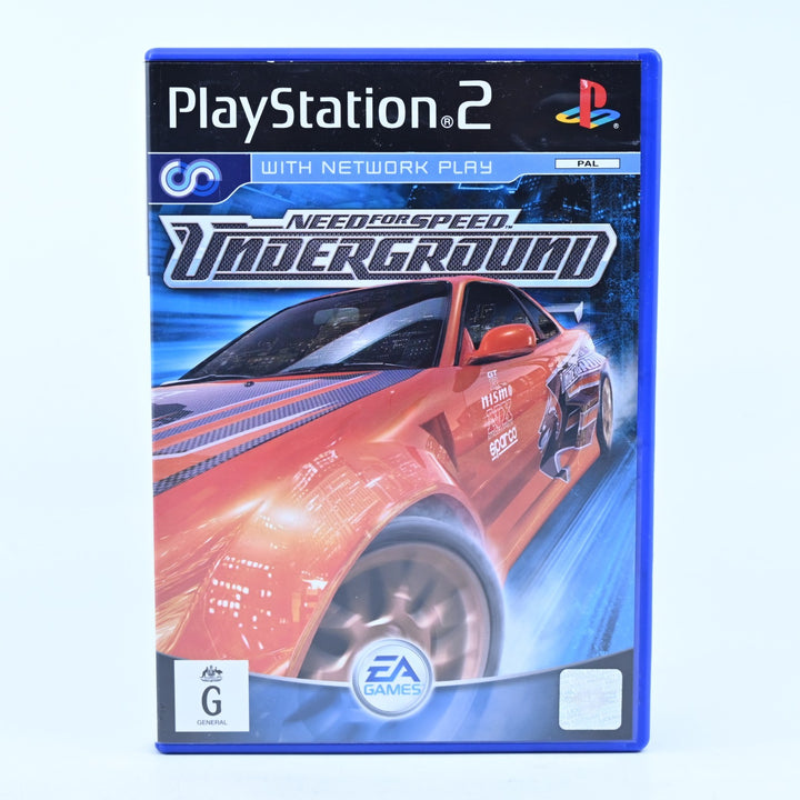 Need for Speed Underground - Sony Playstation 2 / PS2 Game + Manual - PAL