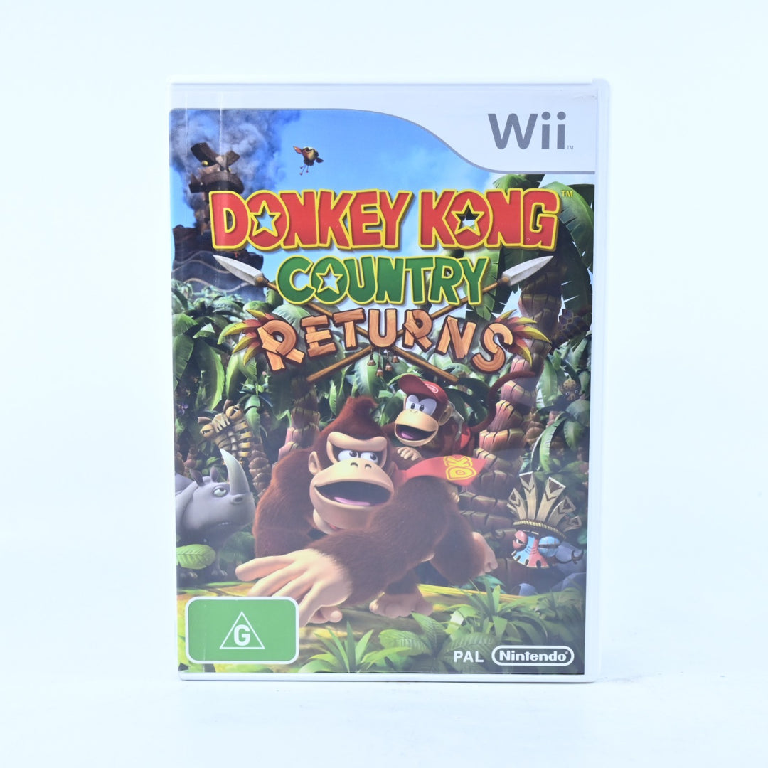 Donkey Kong Country Returns - Nintendo Wii Game + Manual - PAL - MINT DISC!