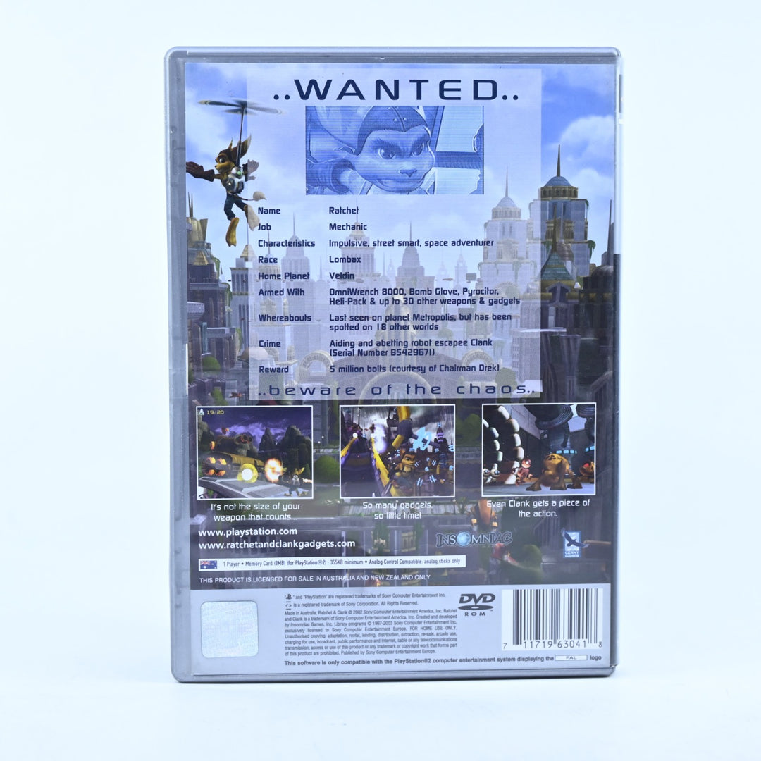 Ratchet & Clank - Sony Playstation 2 / PS2 Game + Manual - PAL - MINT DISC!