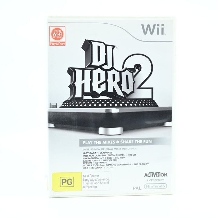 DJ Hero 2 - Nintendo Wii Game + Manual - PAL - FREE POST!