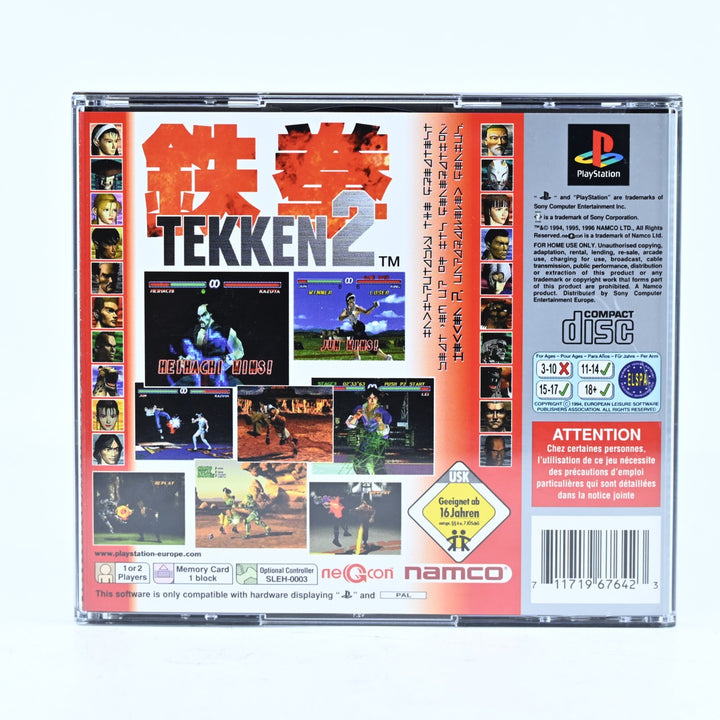 LIKE NEW! Tekken 2 - Sony Playstation 1 / PS1 Game + Manual - PAL - MINT DISC!