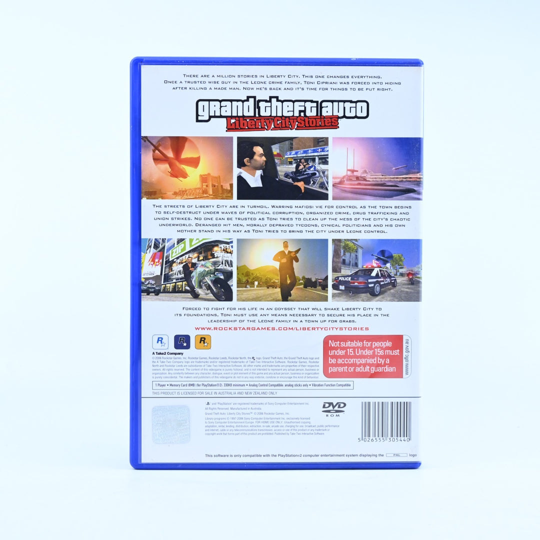 Grand Theft Auto: Liberty City Stories - Playstation 2 / PS2 Game + Manual + Map