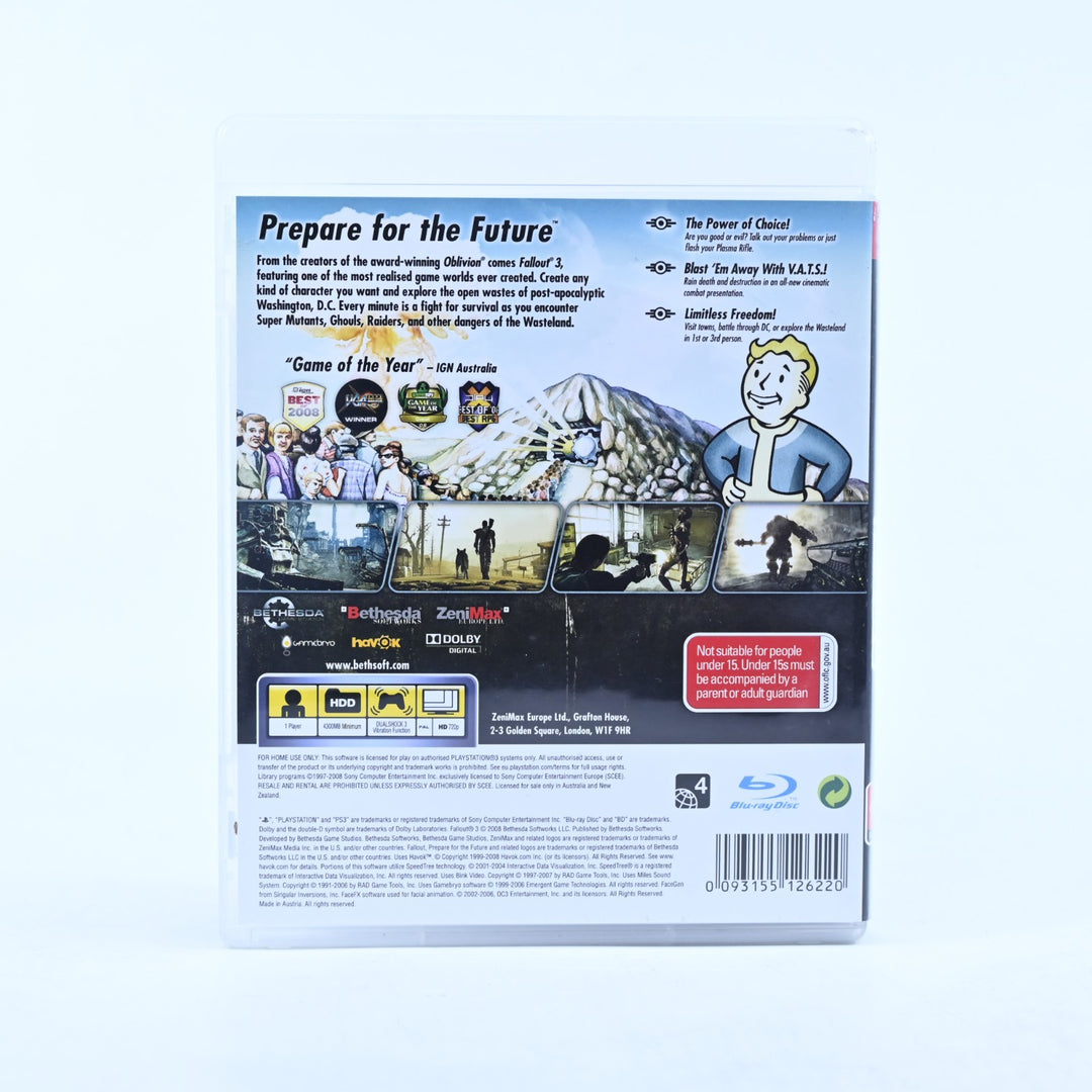 Fallout 3 - Sony Playstation 3 / PS3 Game + Manual - MINT DISC!