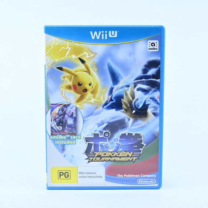 Pokken Tournament - Nintendo Wii U Game + Shadow Mewtwo Amiibo Card - PAL