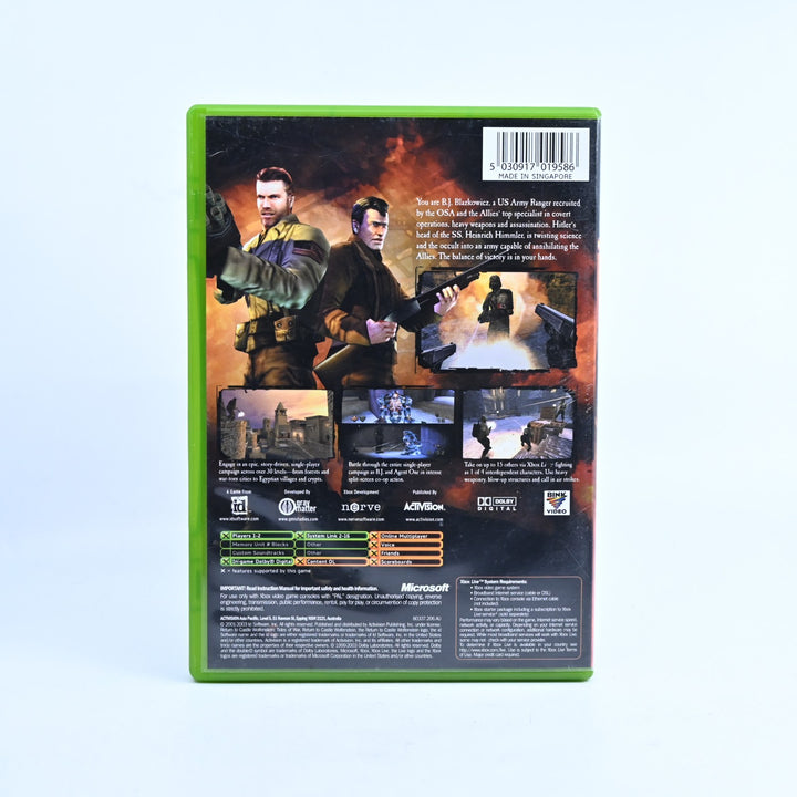 Return to Castle: Wolfenstein - Original Xbox Game + Manual - PAL - MINT DISC!