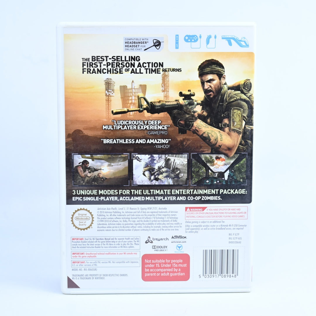 Call of Duty: Black Ops - Nintendo Wii Game + Manual - PAL - MINT DISC!