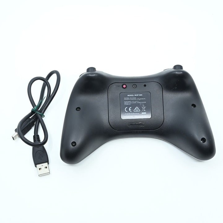 Black Wii U Pro Controller - Nintendo Wii U Accessory - PAL - FREE POST!