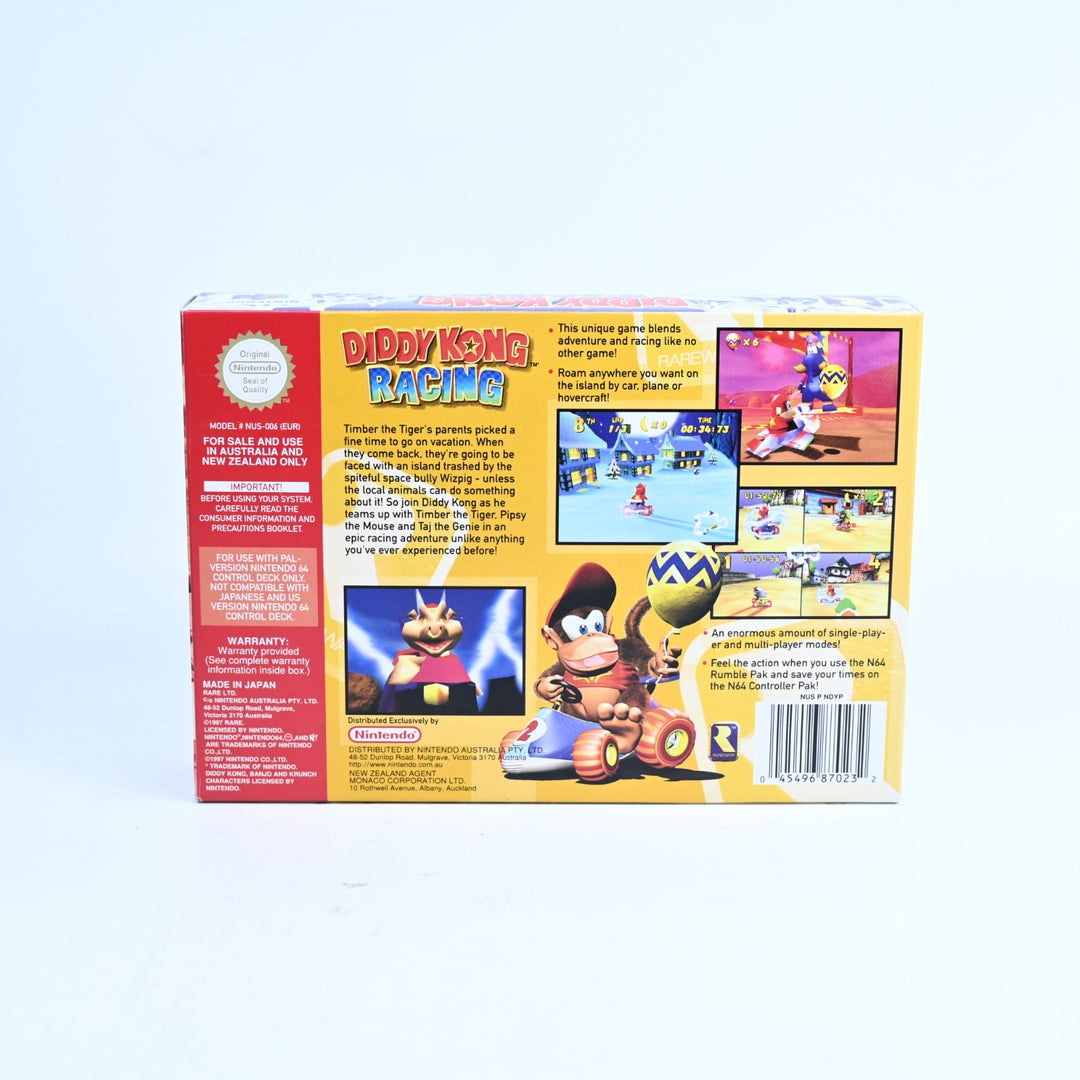 LIKE NEW! Diddy Kong Racing - N64 / Nintendo 64 Boxed Game - PAL - FREE POST!