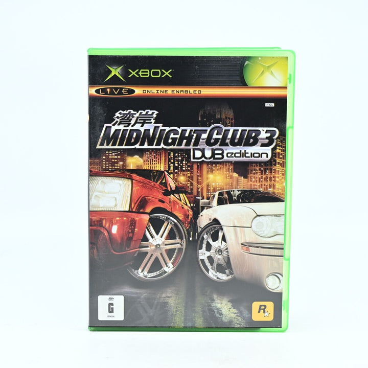 Midnight Club 3 Dub Edition - Original Xbox Game + Manual - NEAR MINT DISC!