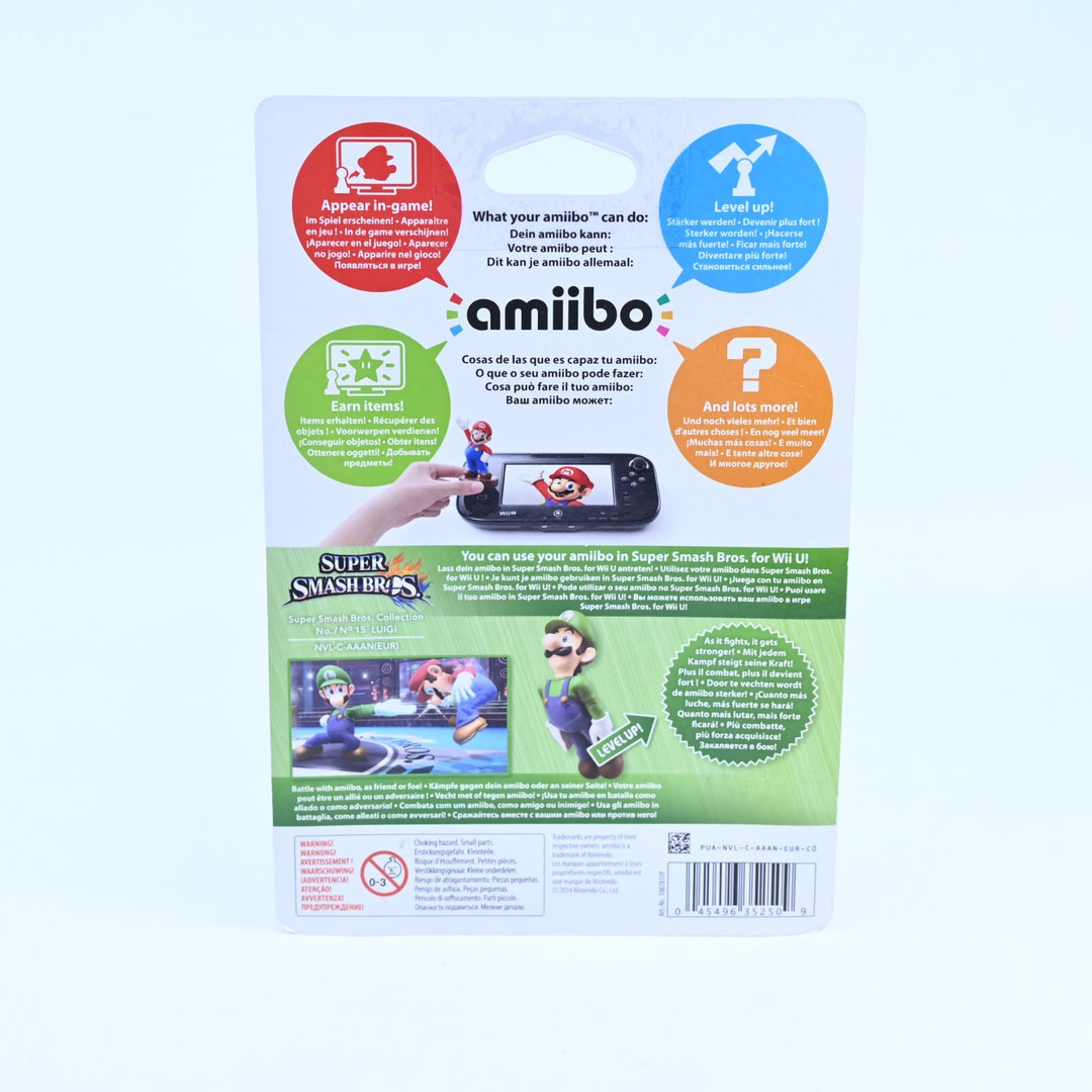 SEALED! Luigi Amiibo No. 15 - Super Smash Bros. Collection - Toy