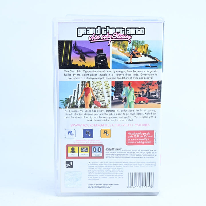 Grand Theft Auto: Vice City Stories - Sony PSP Game + Manual - No Map
