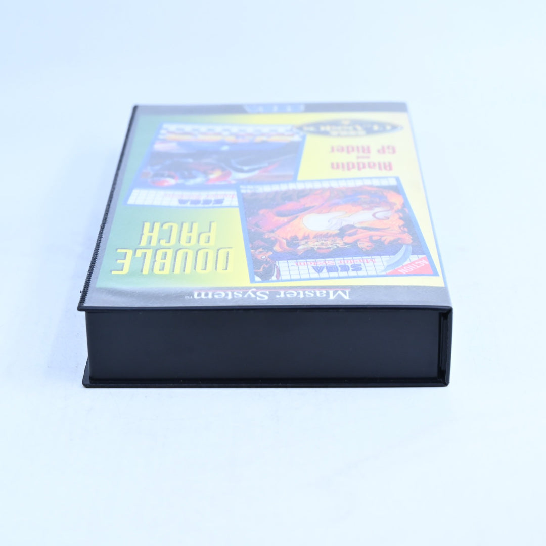 Aladdin & GP Rider - Double Pack - Sega Master System Game + Manual - PAL