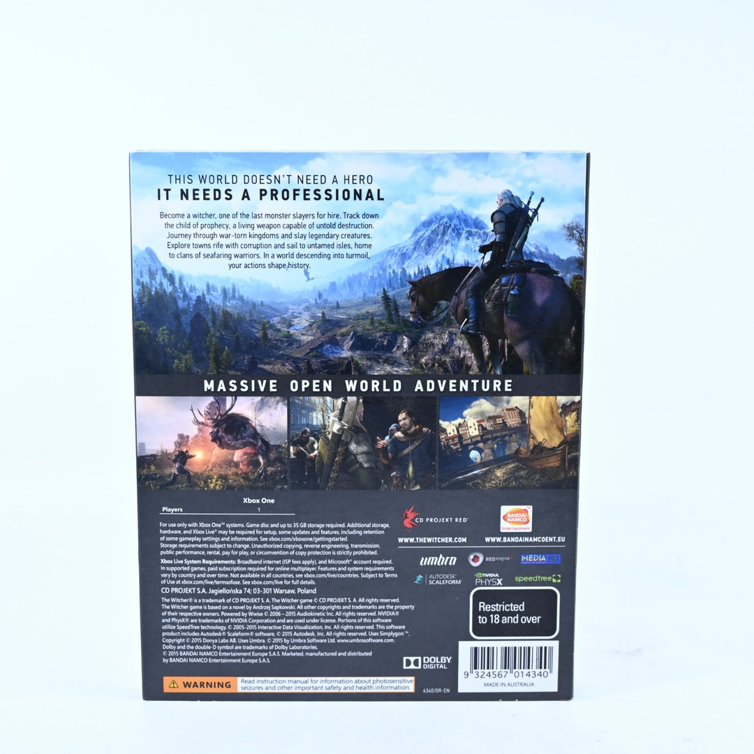 The Witcher III: Wild Hunt + Slip Cover - Xbox One Game - PAL - FREE POST!