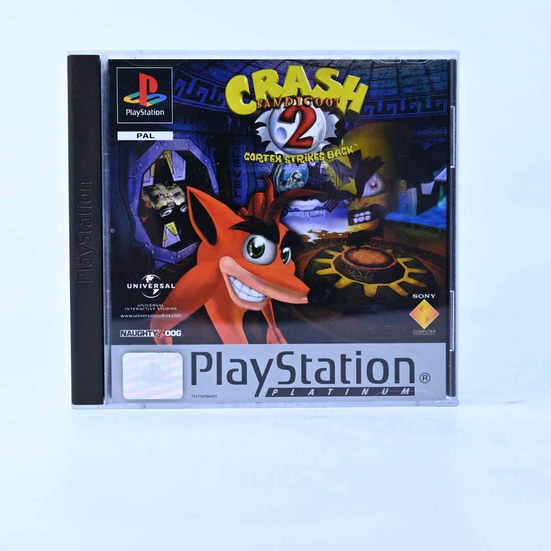 Crash Bandicoot 2: Cortex Strikes Back - Sony Playstation 1 / PS1 Game + Manual