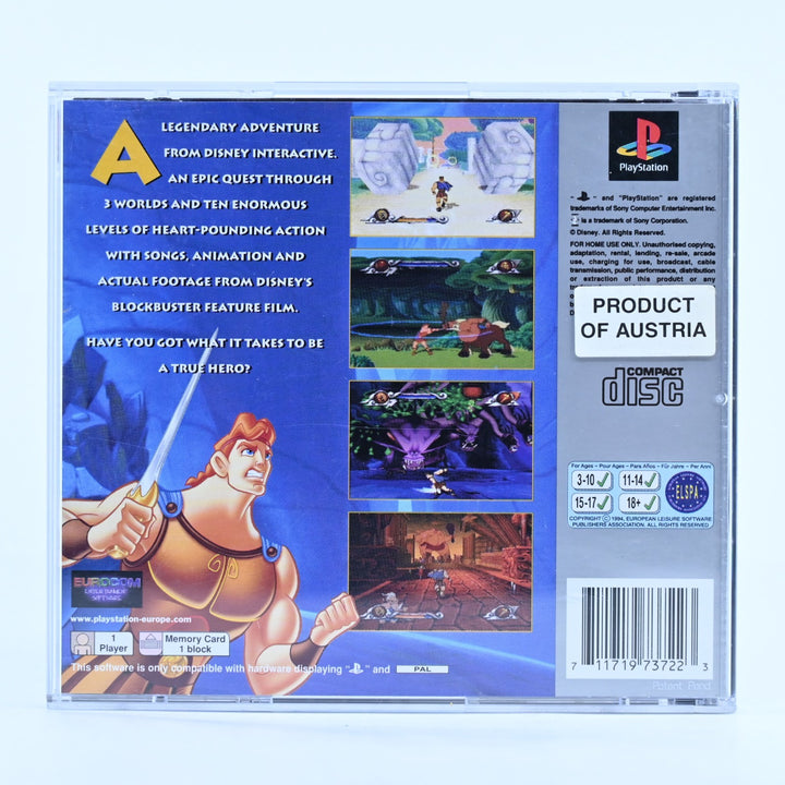 Disney's Action Game Featuring Hercules - Sony Playstation 1 / PS1 Game + Manual