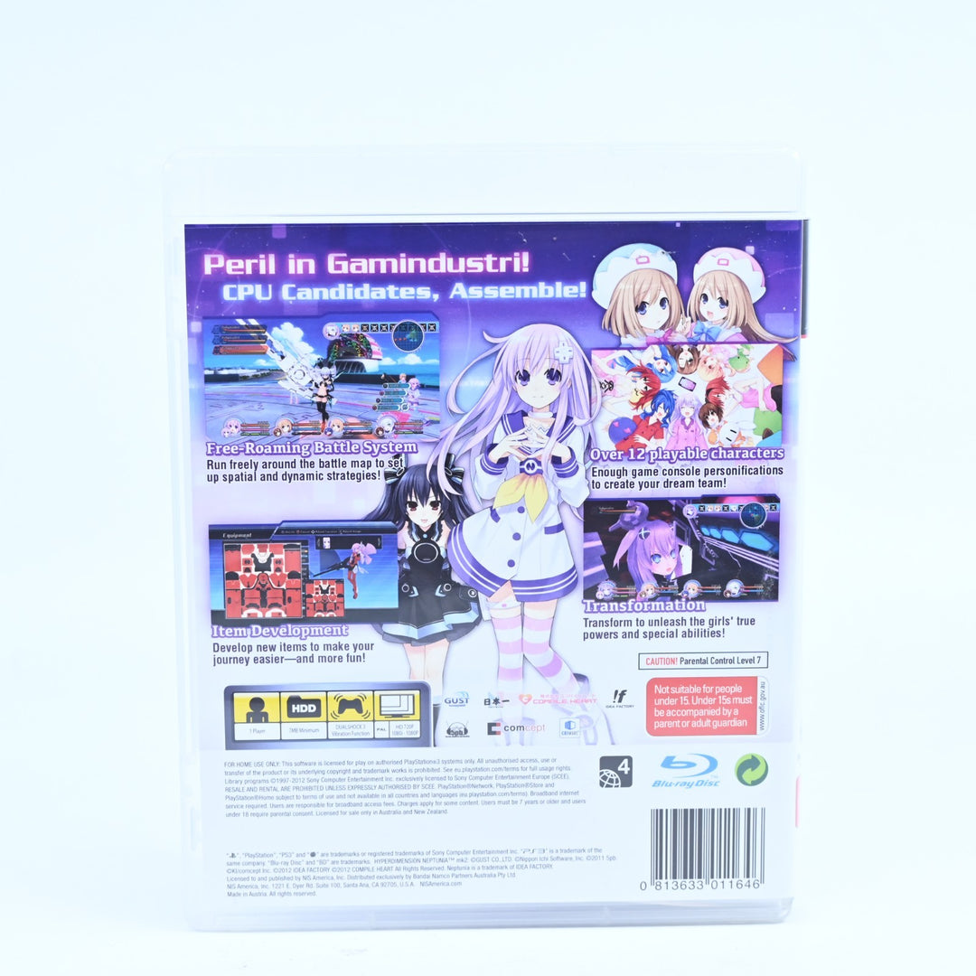 Hyperdimension Neptunia MK2 - Sony Playstation 3 / PS3 Game + Manual