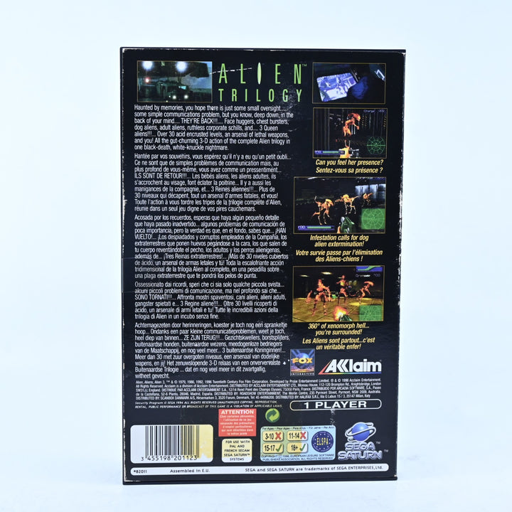 Alien Trilogy - Sega Saturn Game + Manual - PAL - MINT DISC!
