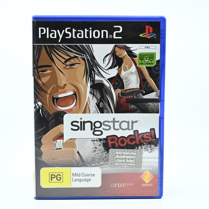 SingStar Rocks! - Sony Playstation 2 / PS2 Game + Manual - PAL - MINT DISC