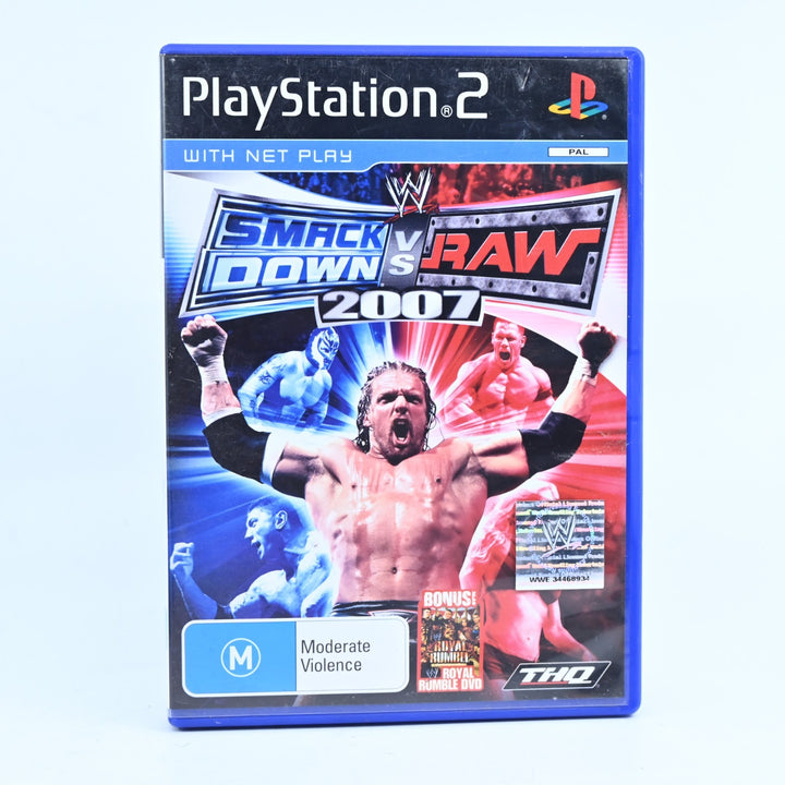 WWE SmackDown! vs RAW 2007 - Sony Playstation 2 / PS2 Game + Manual - PAL