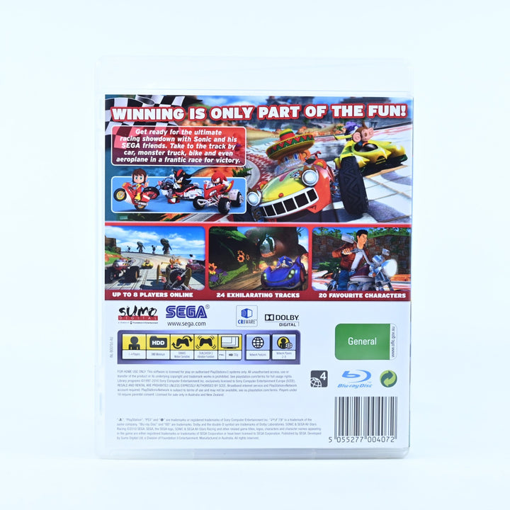 Sonic & Sega All-Stars Racing - Sony Playstation 3 / PS3 Game + Manual